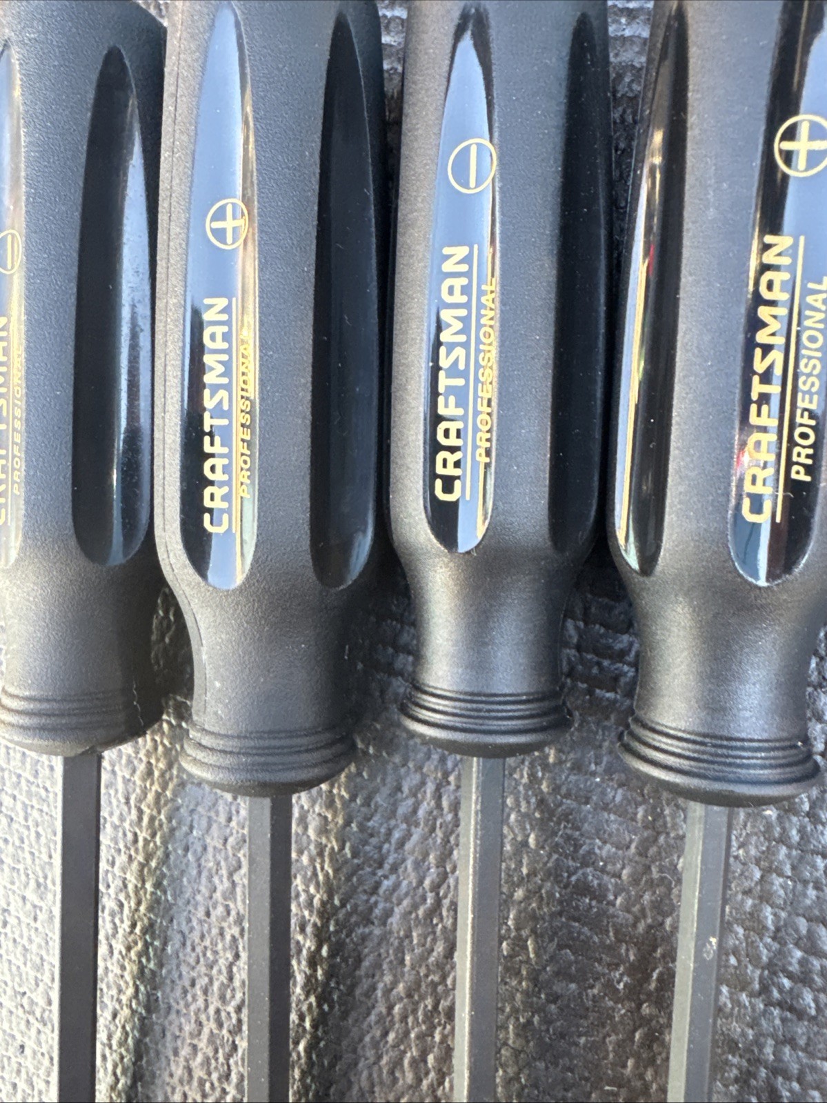 Sears Craftsman Professional USA Nos 6pc Screwdriver Set 41993 Black Gold Sexy
