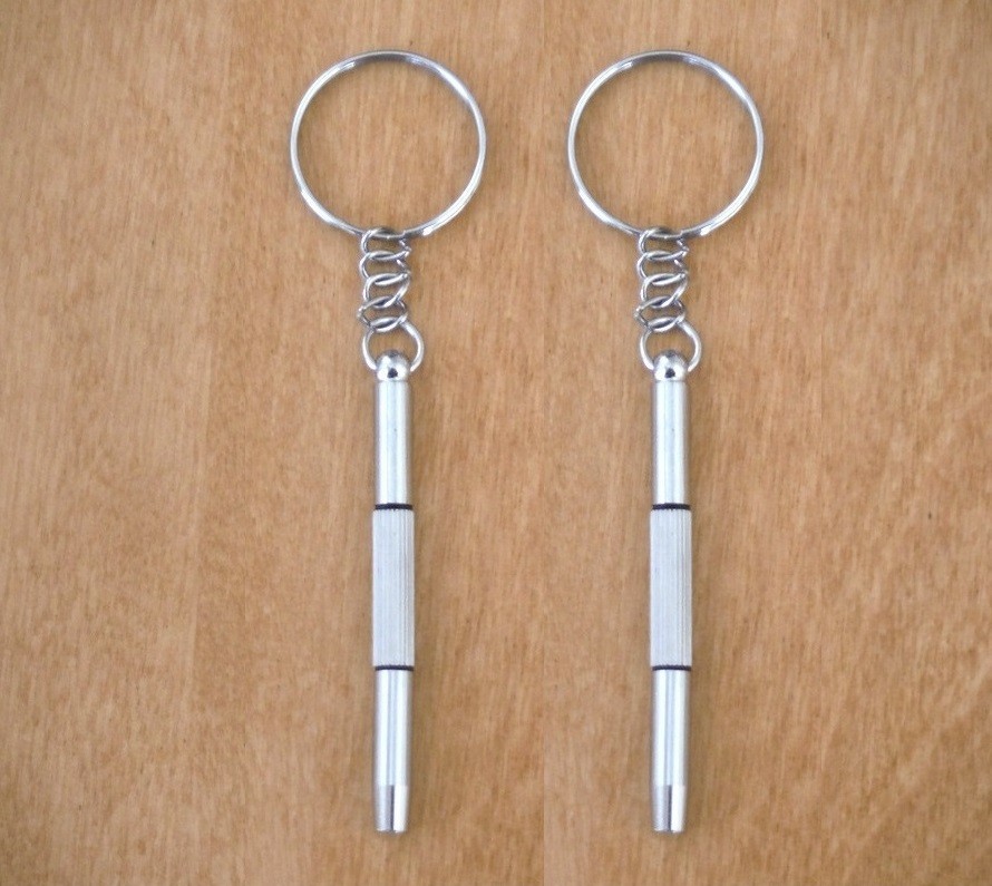 2 Pcs 3 in 1 Mini Eyeglasses Sunglasses Screwdriver Cell Phone Watch Key Chain