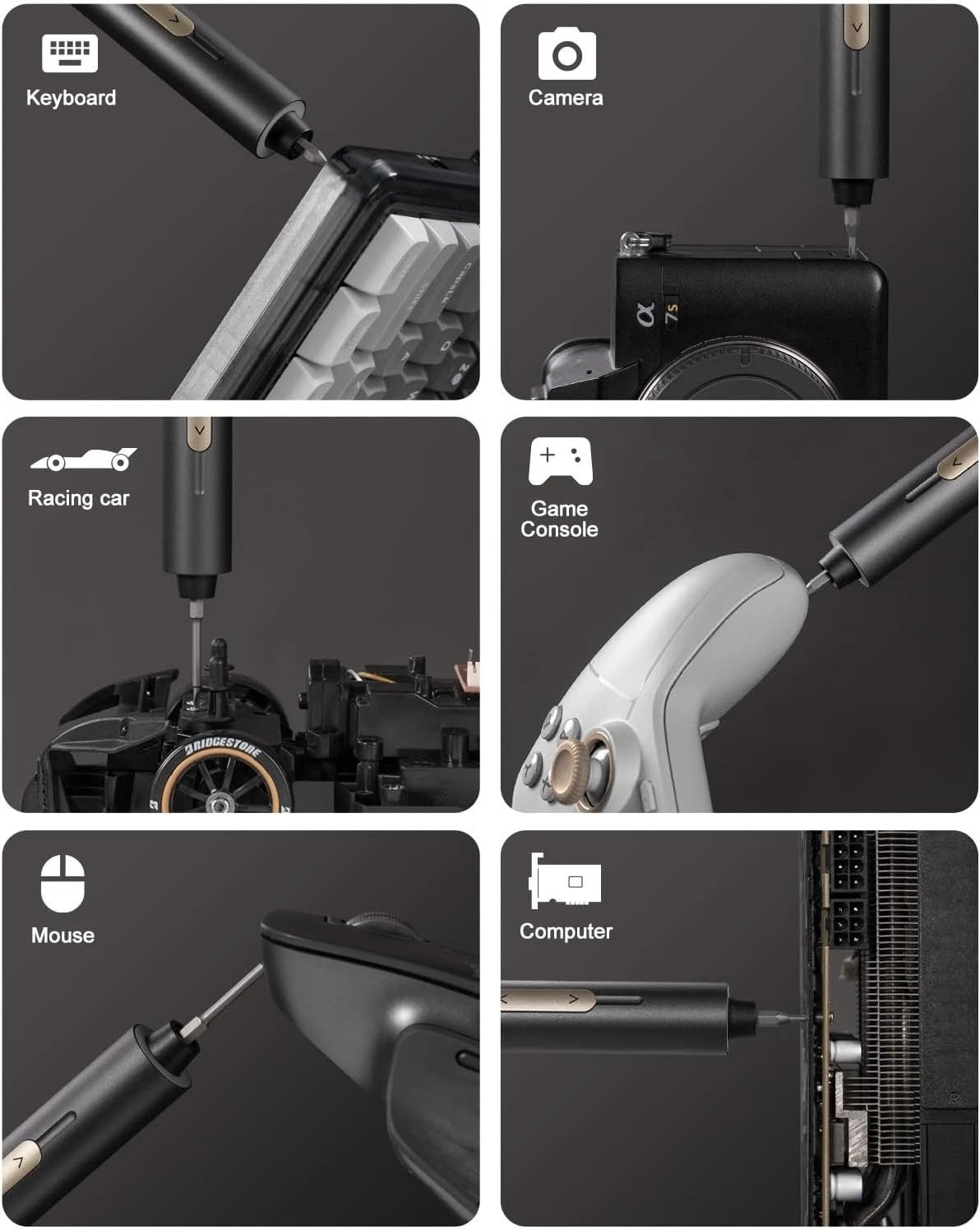 Rechargeable E2 Ultra Screwdriver – 5 Adjustable Torque Settings & LED Light