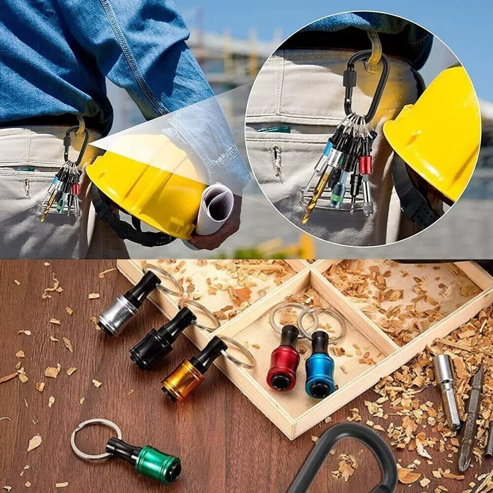 1/4″ Hex Shank Quick Release Keychain Screwdriver Drill Bit Holder Bit Set 28PCS