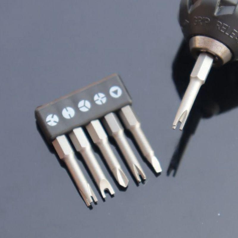 5pcs Special Shape Screwdriver Bit Set 50mm U Y Triangle Tri-point Tool