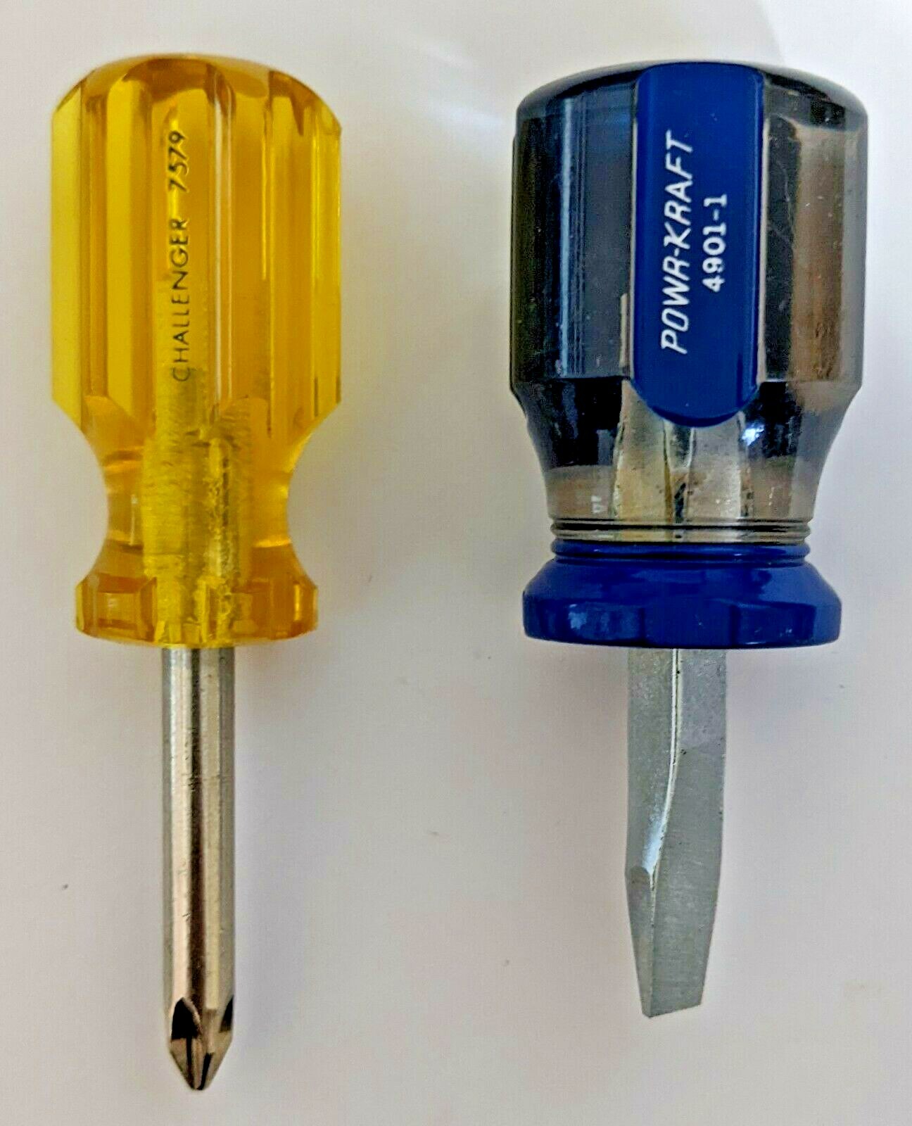 2 PIECE STUBBY PHILLIPS AND SLOTTED #2 x 1-1/2 1/4 X 1-1/4 (QTY: 1 SET) USA NOS