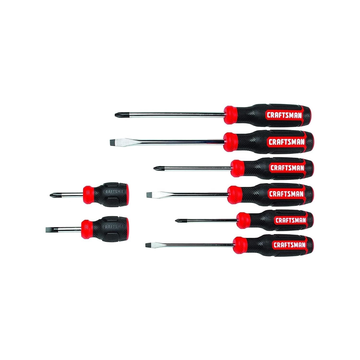 CRAFTSMAN Screwdriver Set Bi-Material 8 Piece Set CMHT65075N