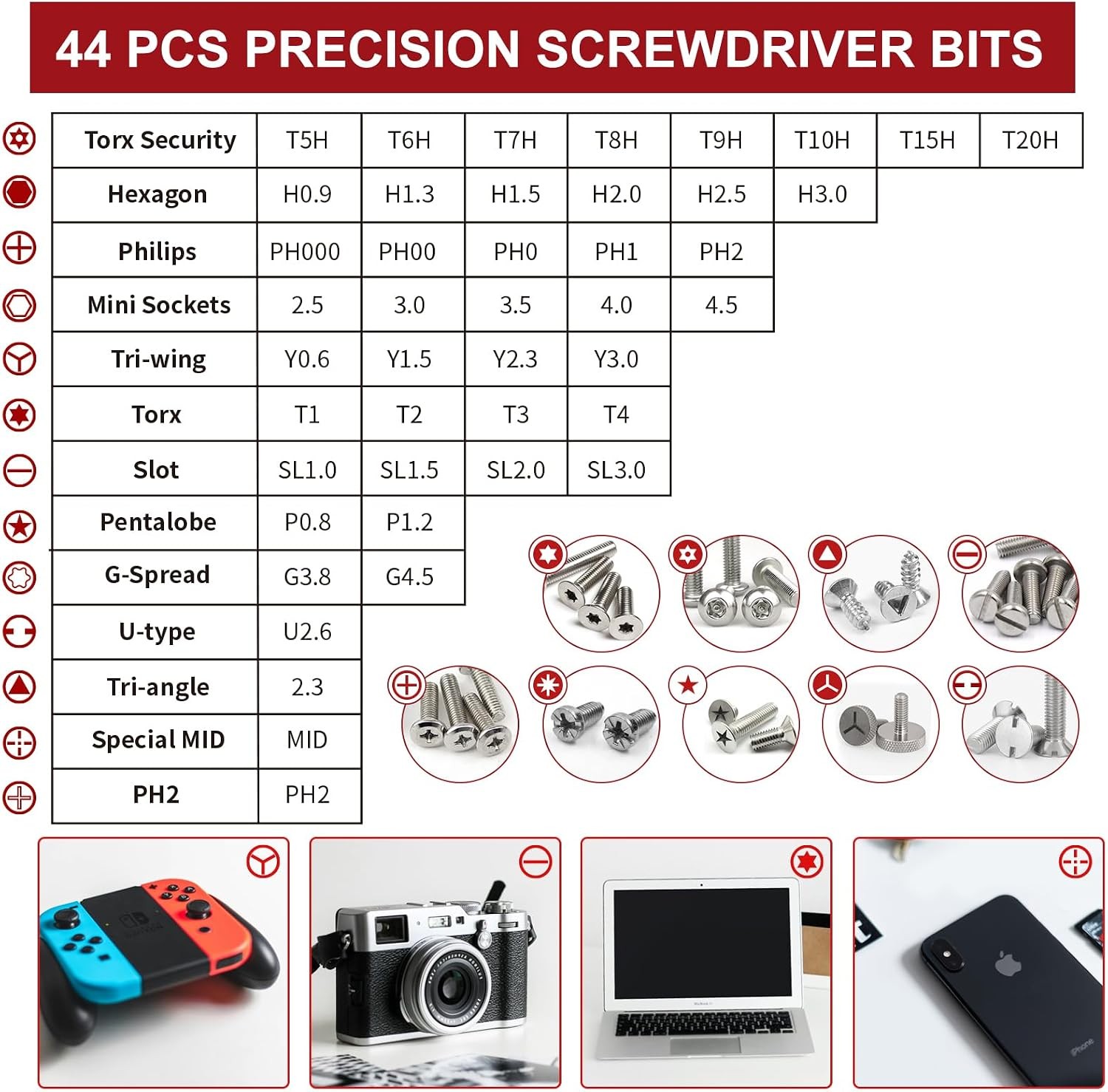 58 in 1 Small Precision Screwdriver Set Magnetic Mini Screwdriver Set with
