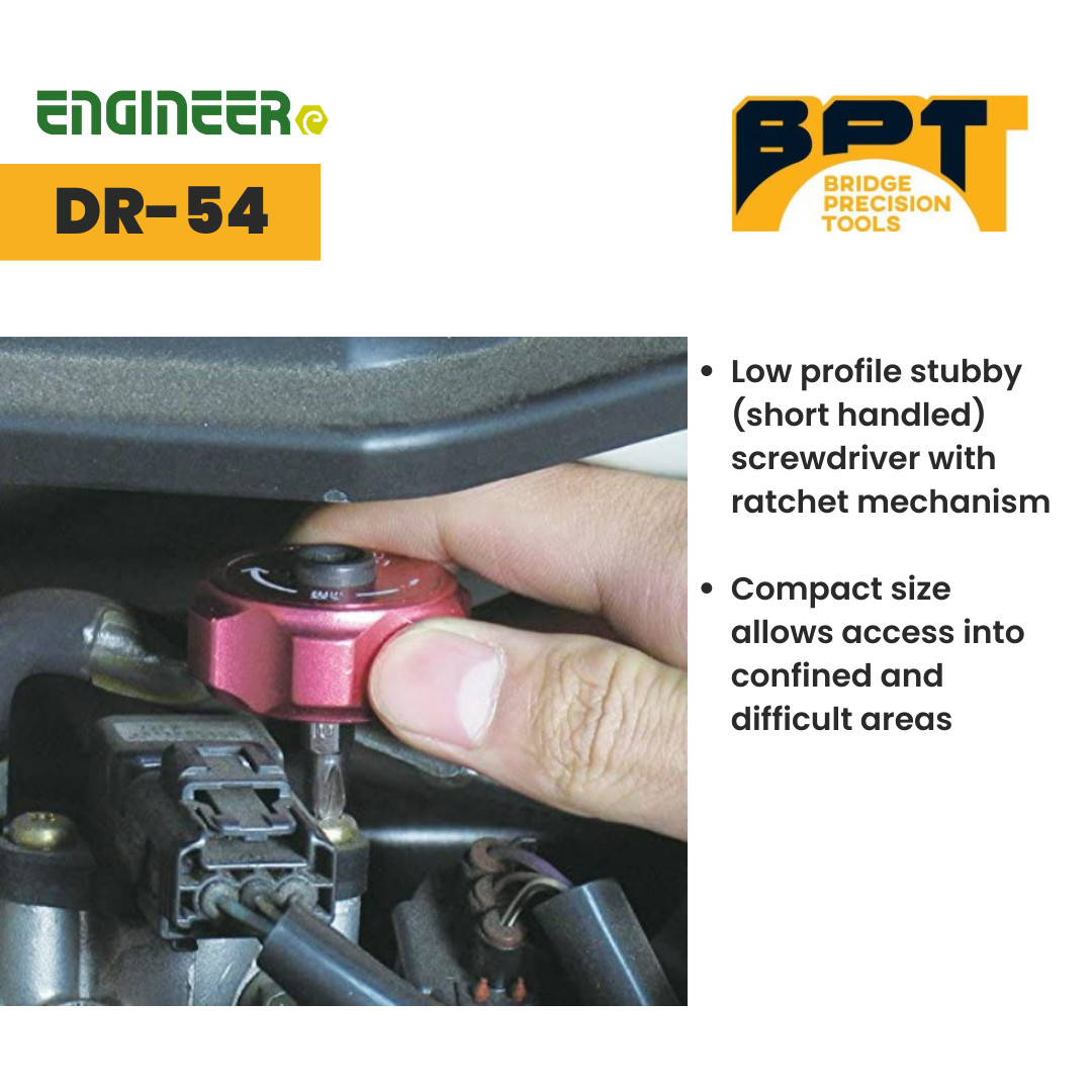 ENGINEER DR-54 Stubby Ratchet Palm Driver