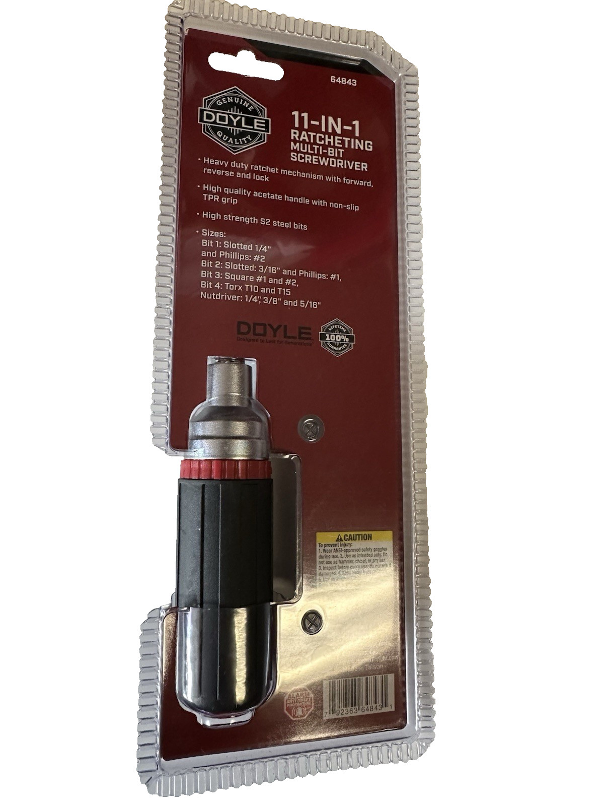 11-in-1 Ratcheting Multi-bit Screwdriver, Heavy Duty, Comfort Fit, Lifetime War