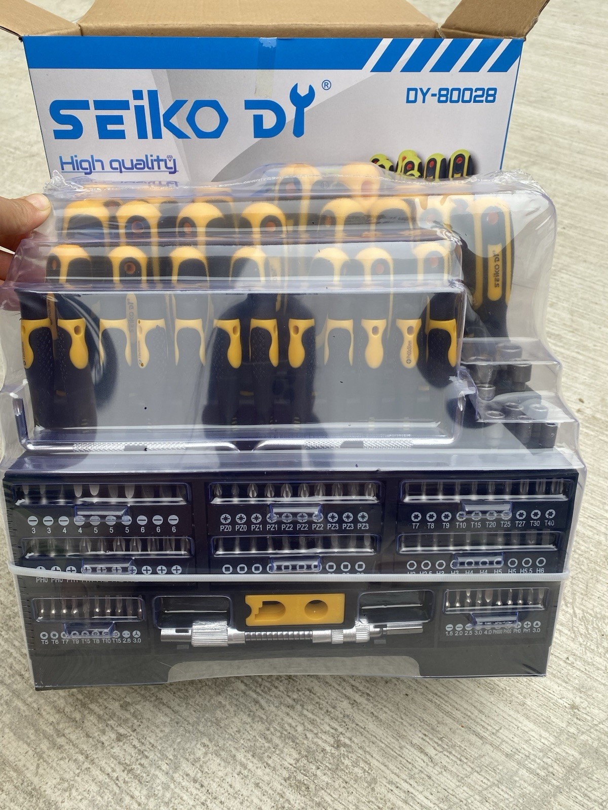 145PCS Magnetic Screwdriver Set Repair Tool Kit CR-V Steel with Organizer Stand