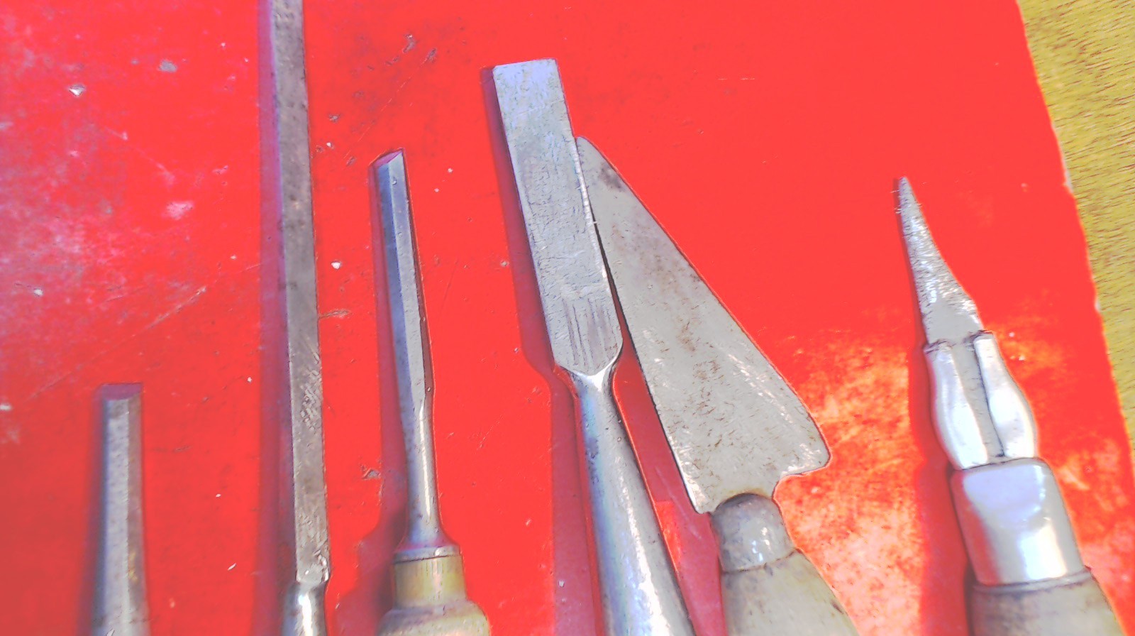 Vintage-20- Wooden Handled- Screwdriver-Ice picks-Threadstarter-Chisels-Knifes