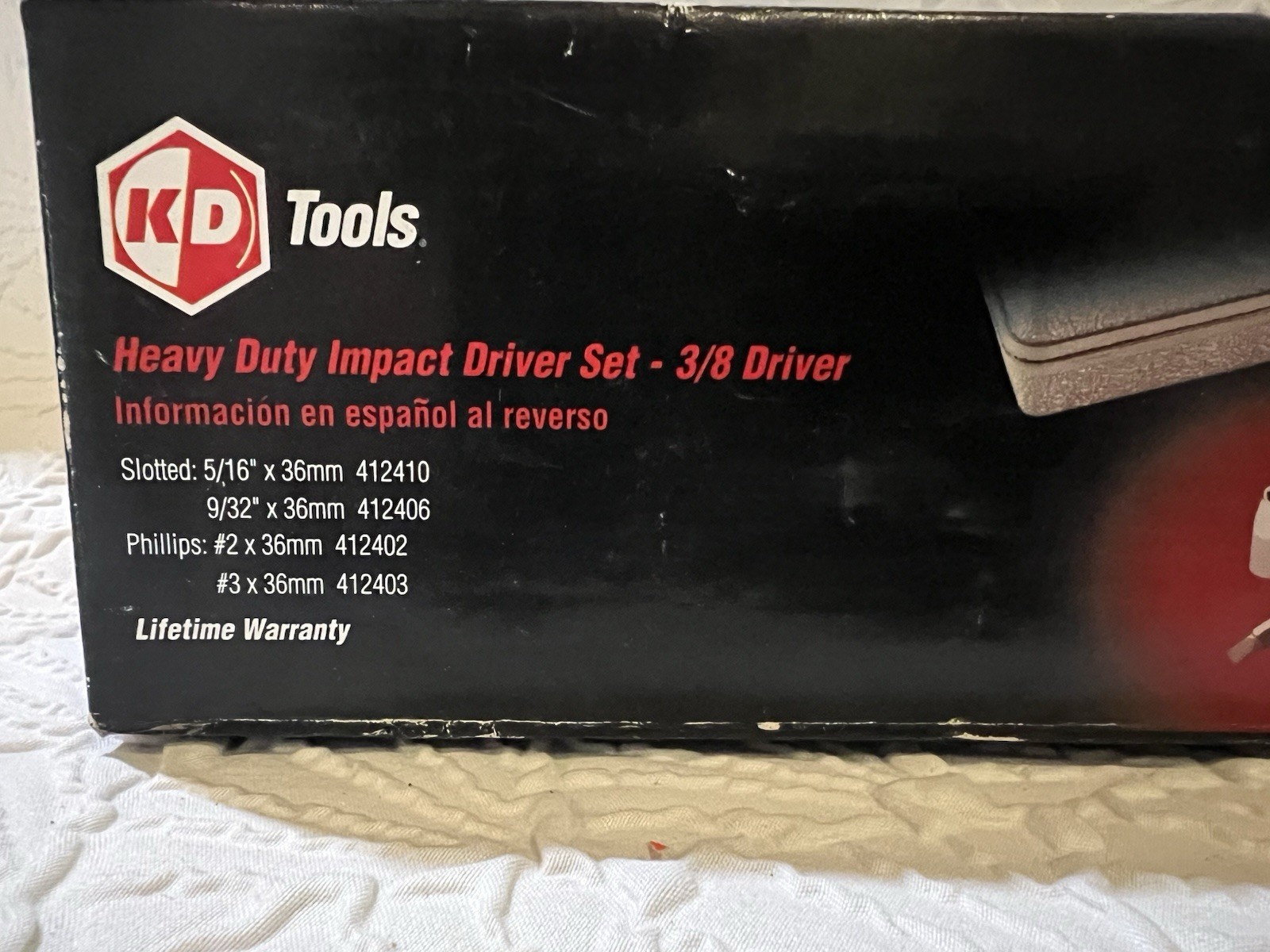 New KD Tools SAE Heavy Duty Impact Driver 6 Piece Set -3/8 Driver #1140