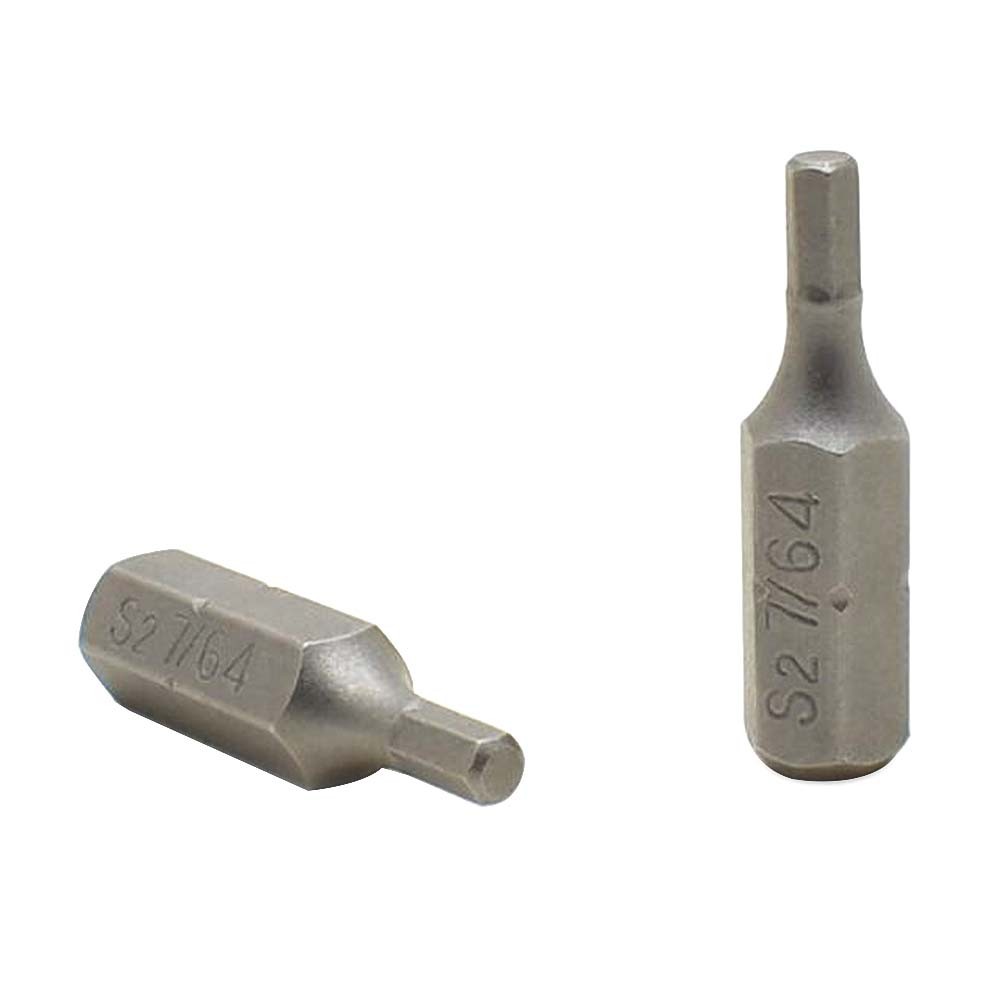 BH109-50PK Single End Hexagonal Screwdriver Bits – 1 Inch Long – 7/64 Hex – 50