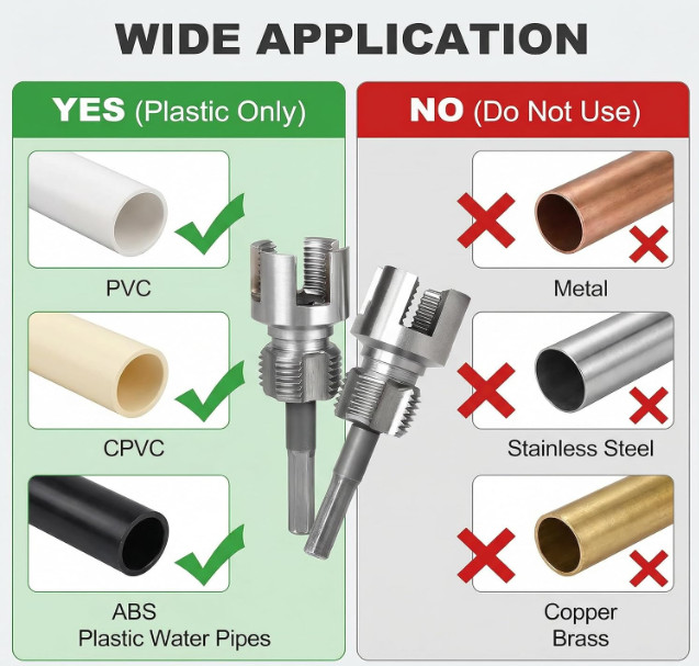 2 Terrajas para Tubo de PVC 1/2 3/4 Herramienta de Roscado para Taladro Auto US