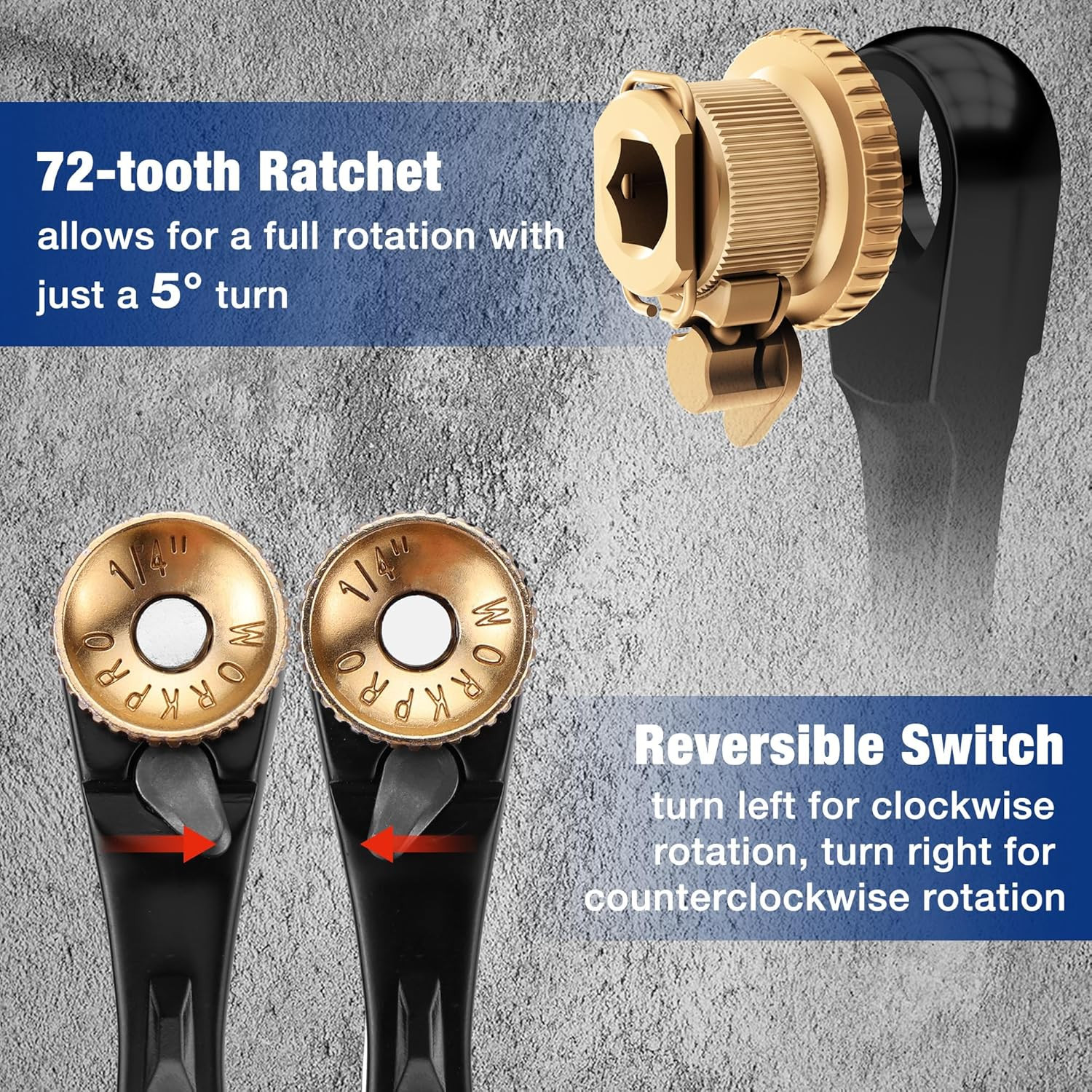 34pc Mini Ratchet Wrench Set 1/4″ 72T Right Angle Screwdriver Tight Space