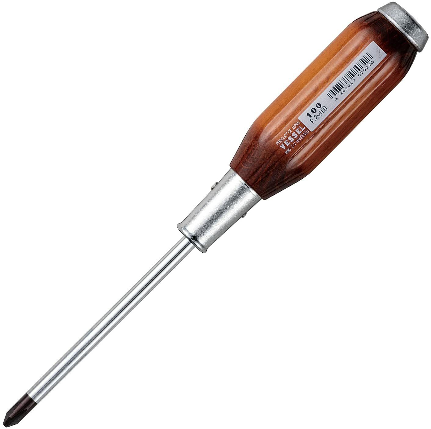 VESSEL 100 Phillips flat screwdriver 6-piece set penetrating wooden handle Japan