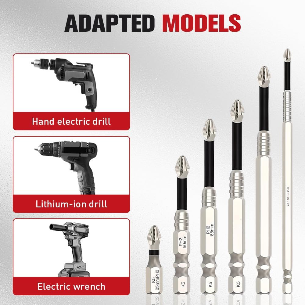 9PCS High Magnetic Screwdriver Drill Bit Set, Premium Universal Strong Magnetic
