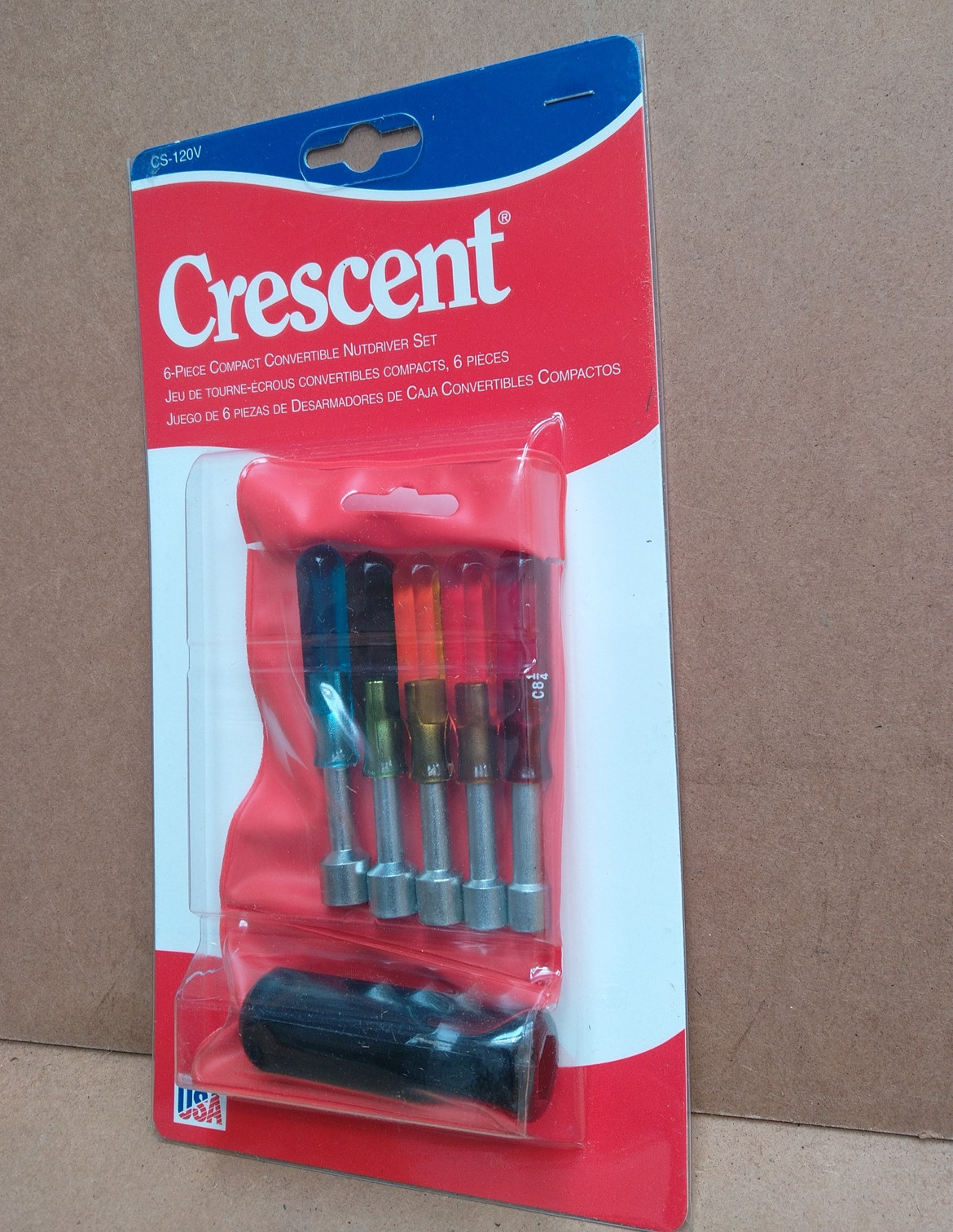 Crescent CS-120V Compact Convertible Nutdriver Set SAE (CS120V) Made in USA!