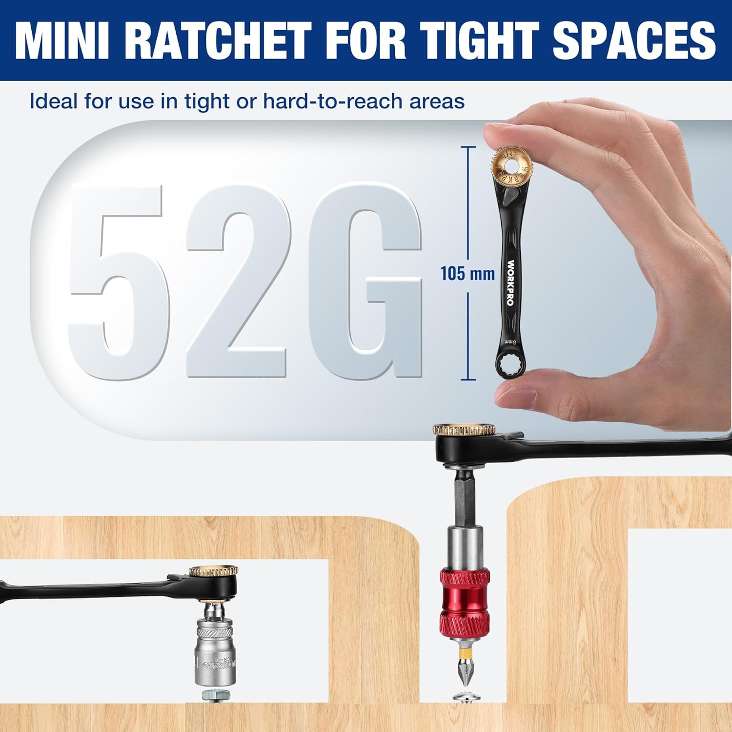 34pc Mini Ratchet Wrench Set 1/4″ 72T Right Angle Screwdriver Tight Space