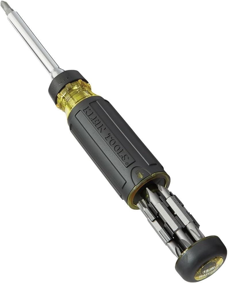 Multi-bit Ratcheting Screwdriver 15-in-1 with Phillips Slotted Torx Nut Driver