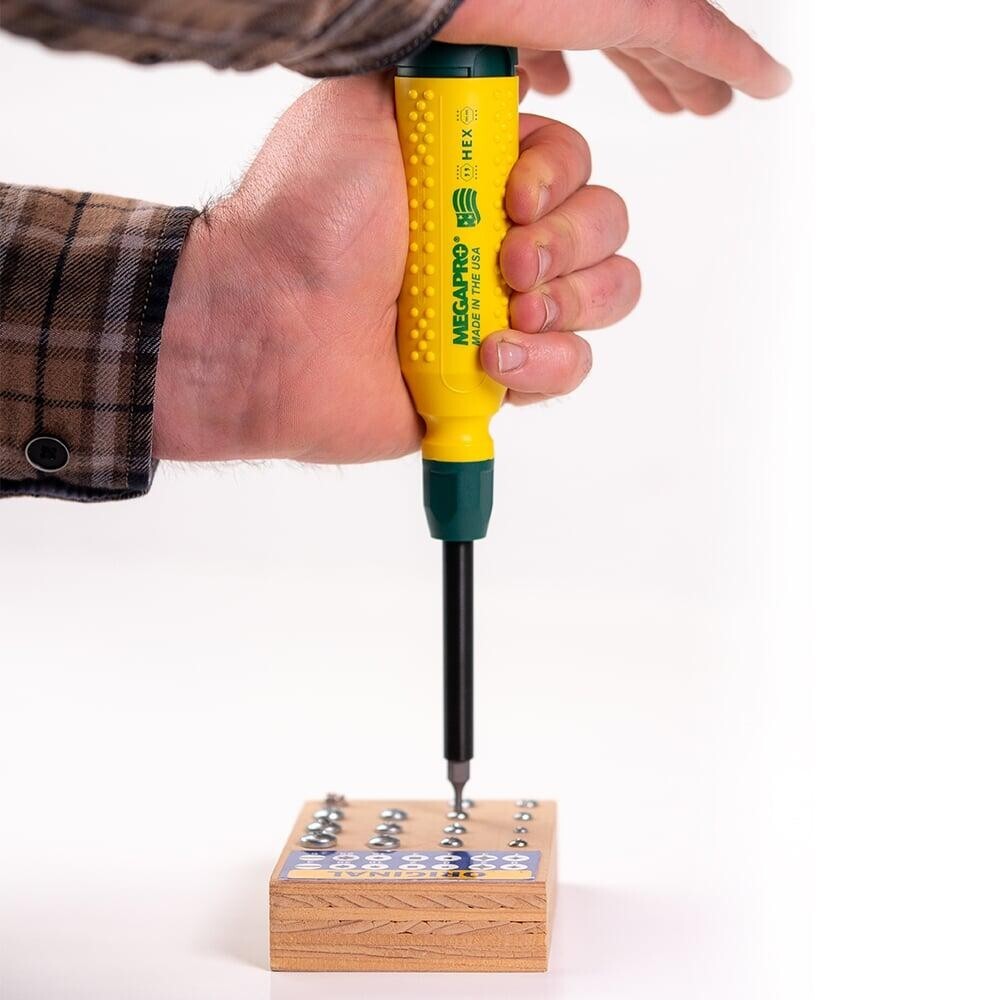 Megapro Hex Multi Bit Screwdriver 15in1 151HX 2-6mm 3/32-1/4 Hex Key Wrench Bit