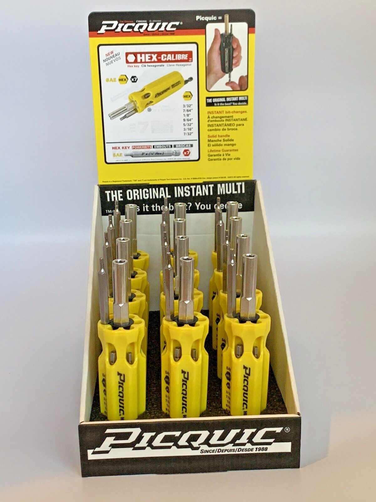 PICQUIC HEX MULTI BIT DRIVERS – SAE – METRIC – TORX – {three separate tools}