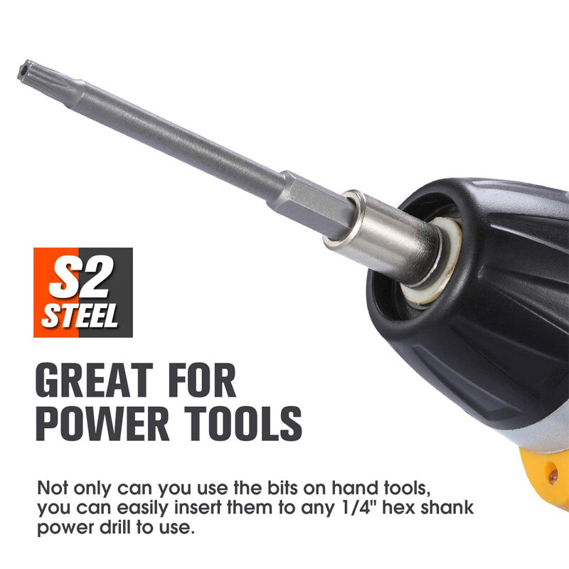 23pc Magnetic Torx Screwdriver Bit Set Impact Driver Drill Security Tamper Proof