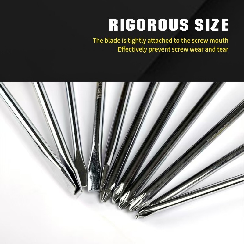 7Pcs Demolition Screwdriver Set Strong Magnetic Slotted Phillips Driver 9011