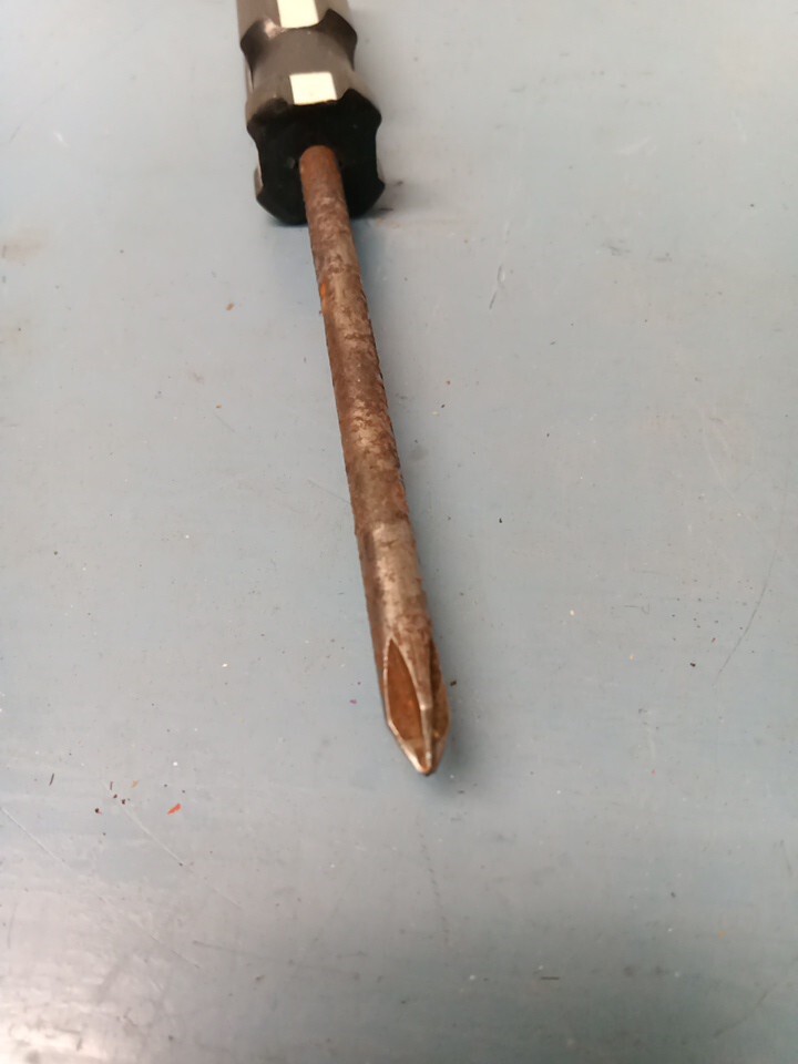 Black & White handle Phillips screwdriver. (LL)