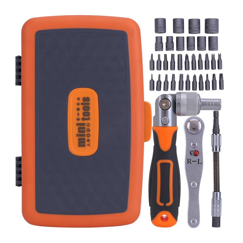 38Pcs Mini Ratchet Screwdriver Multi Tool Bits Set 1/4″ Drive Socket Wrench Kit