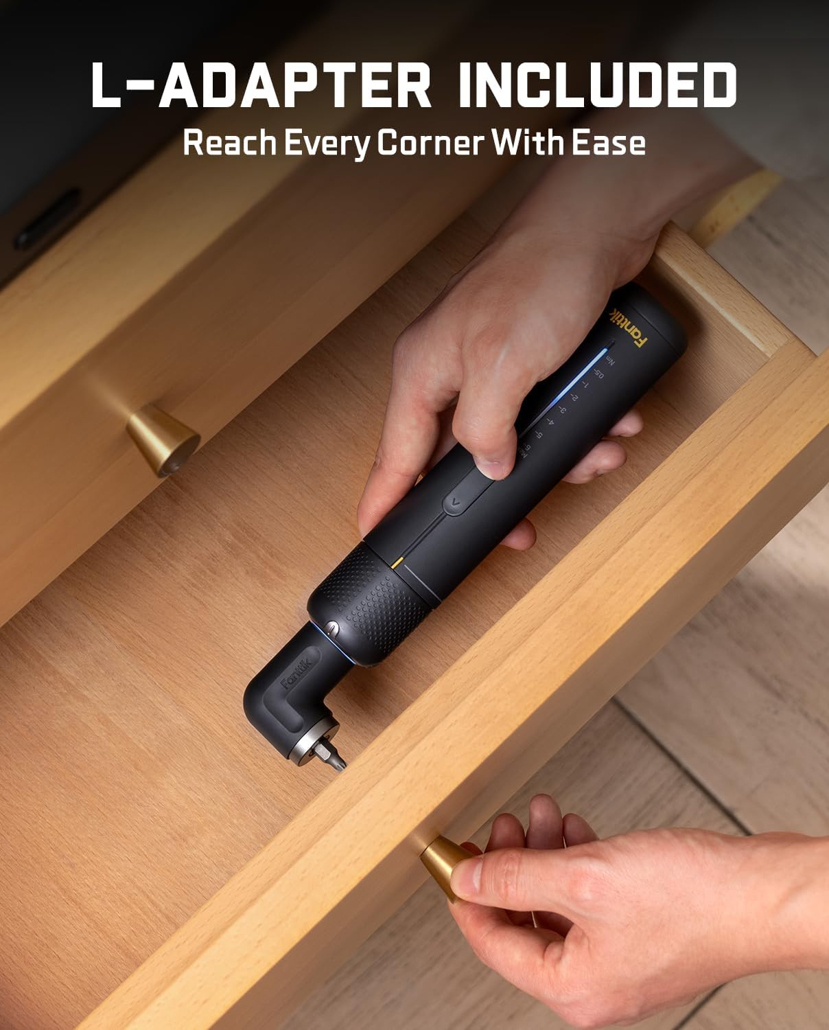 S2 Pro Cordless Electric Screwdriver Set with 20 Bits & 90° Angle Adapter