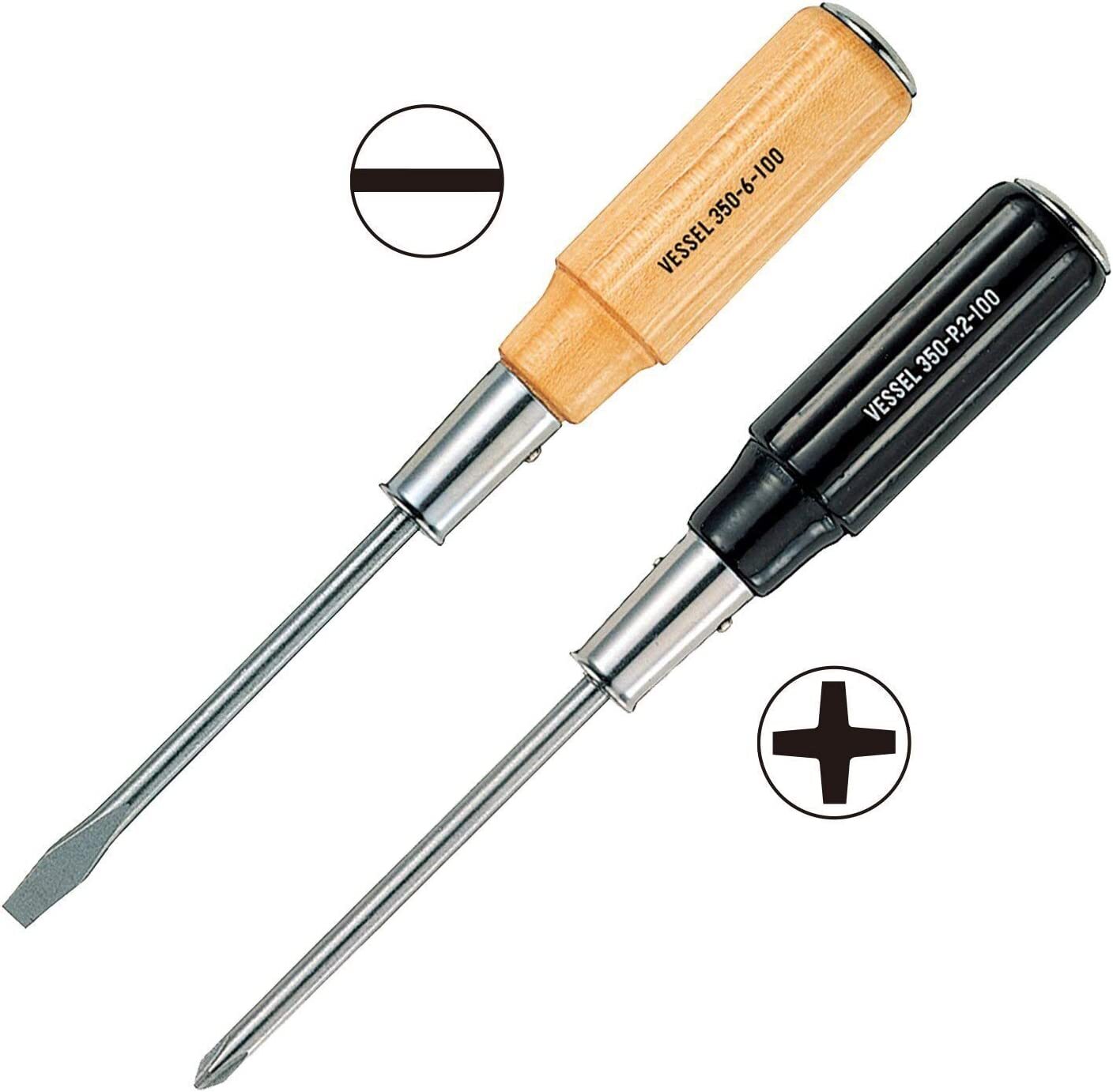 Vessel (Vessel) wood pattern penetration driver Long axis type +2 × 300 3