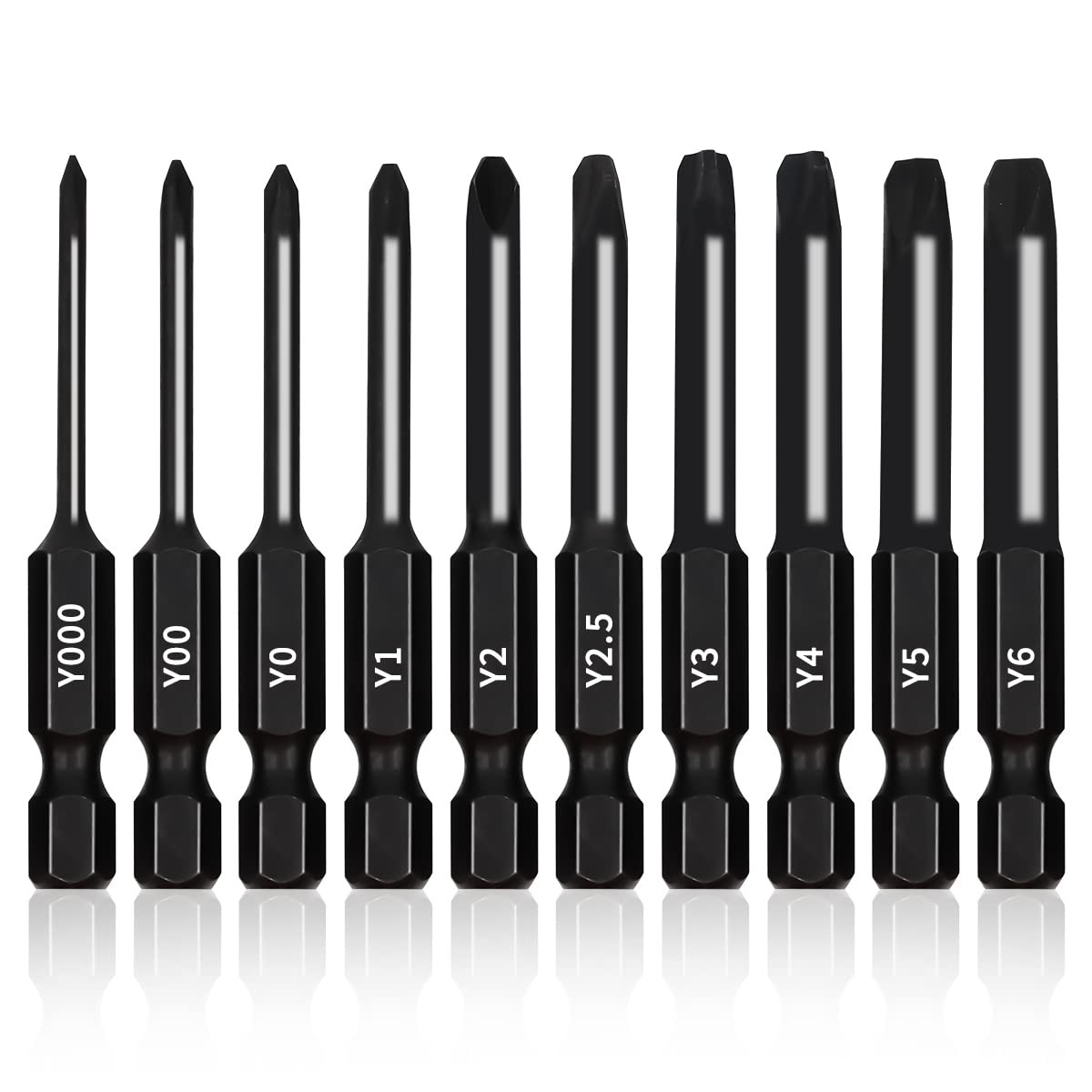 Set10 puntas triwing magneticas 2.3in tamaños Y000 Y00 Y0 Y1 Y2 Y2.5 Y3 Y4 Y5 Y6