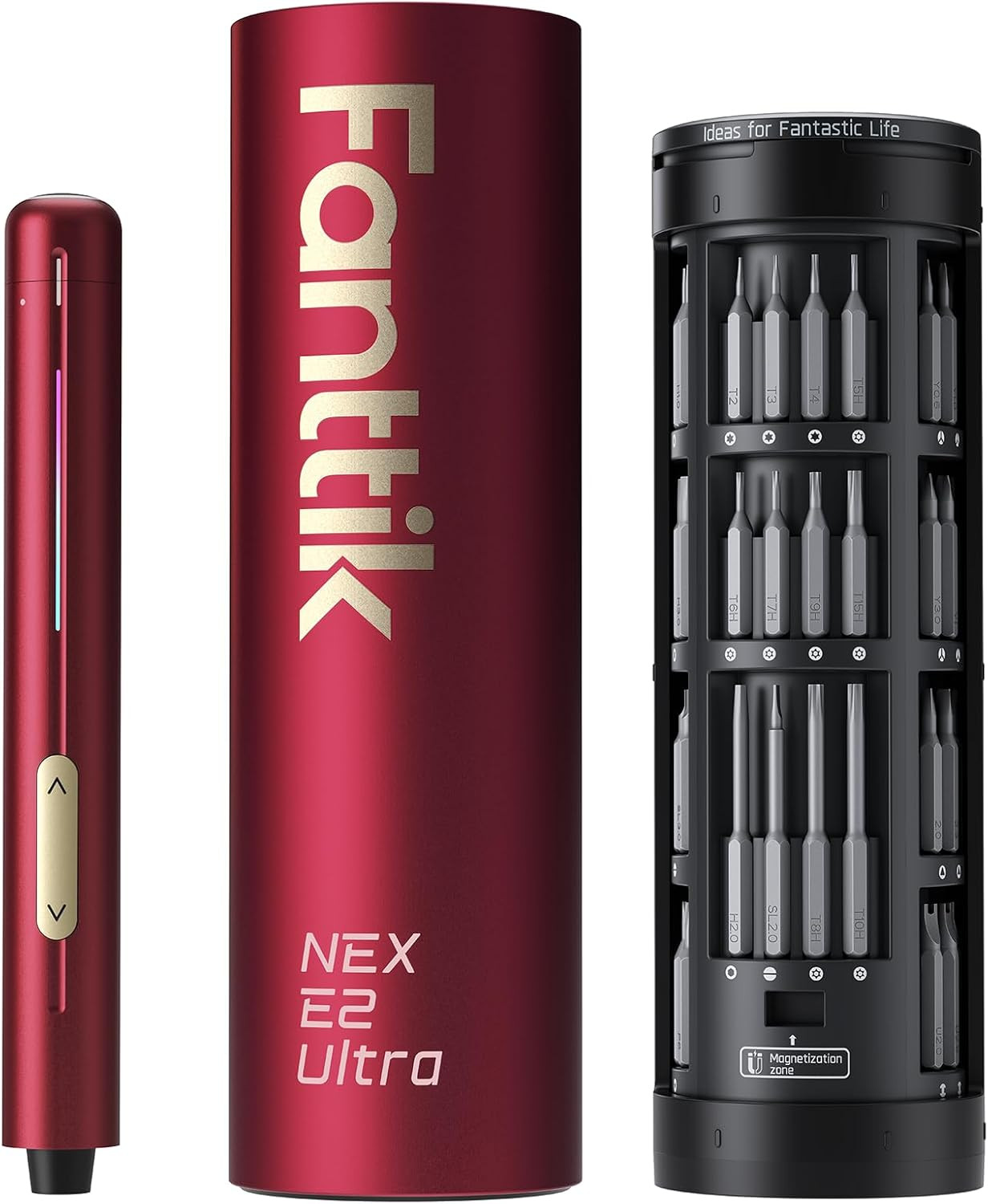 Fanttik E2 Ultra Electric Screwdriver, 0.6N.m Mini Screwdriver Set, 50 Magnetic