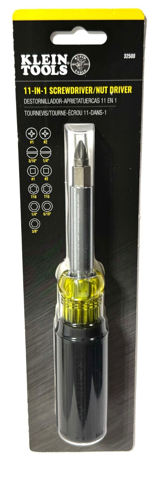 11-in-1 Multi Bit Screwdriver & Nut Driver – Cushion Grip Handle | Klein Tools