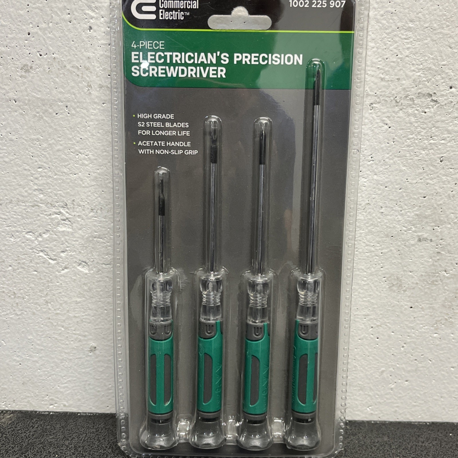 BRAND NEW!! Commercial Electric 4-Piece Green Precision Screwdriver Set
