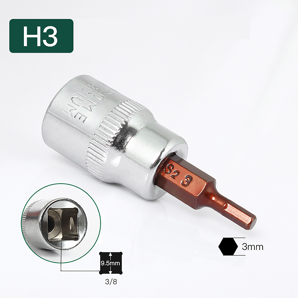 Impact Torx,Hex,Cross,Slot,Pozi Bit 3/8″ Drive Socket Ratchet Screwdriver Bits