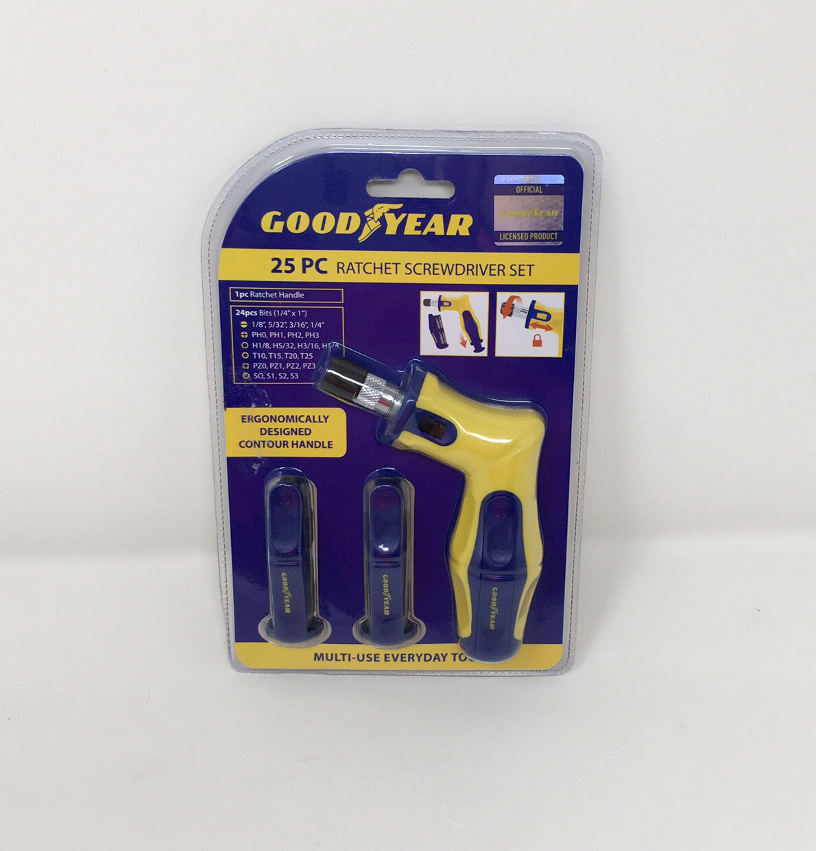 GoodYear 25 PC Heavy Duty Ratchet Screwdriver Set New