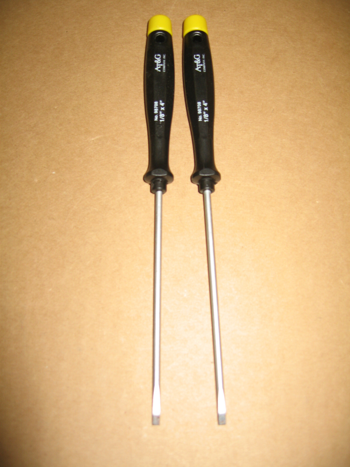 AT&G Company 98708 Flat Slotted Screwdriver 1/8″ x 4″ Pack of 2