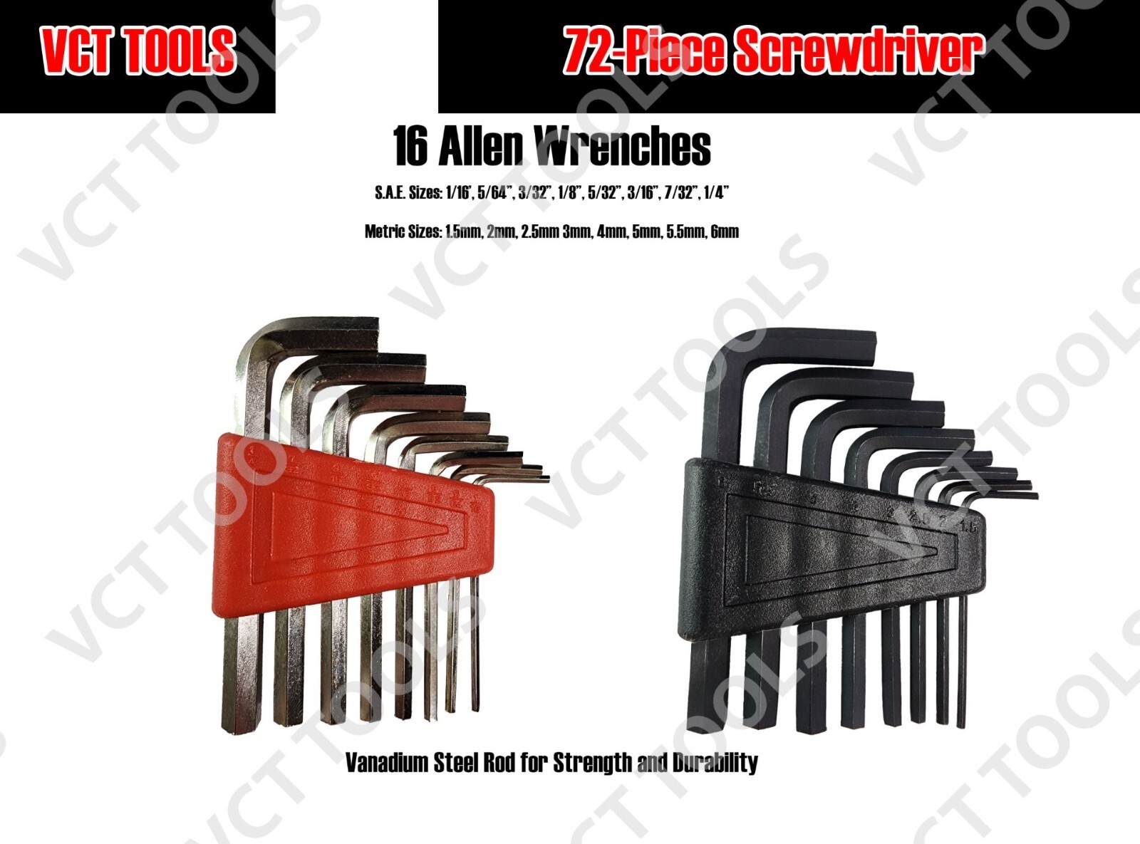 VCT 72pc Magnetic Screwdrivers Set, Insulated Screwdrivers 1000V included