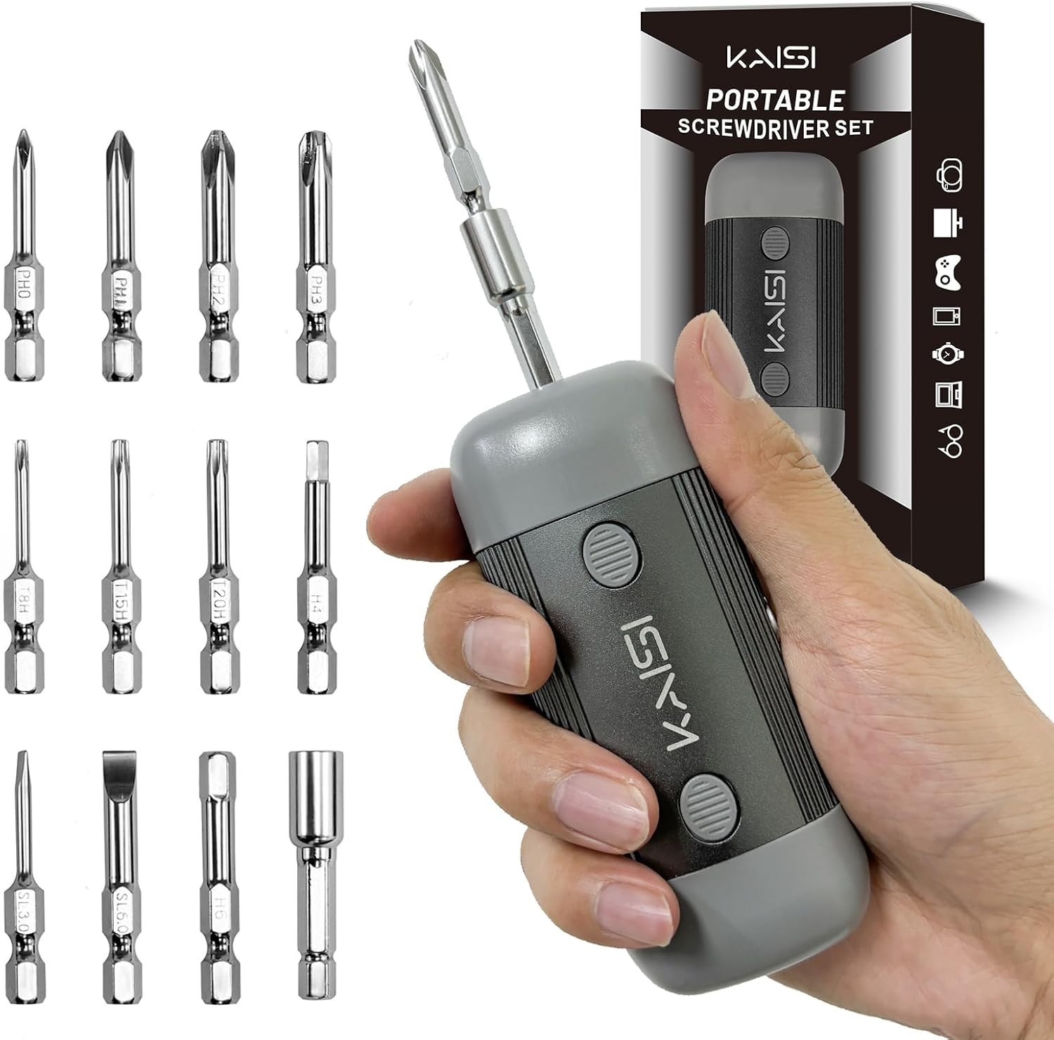 Durable 12-in-1 Screwdriver – Portable Multi-Bit Tool for Everyday Repair Needs