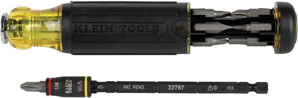 32304 Screwdriver, 14-In-1 Adjustable Screwdriver with Flip Socket, HVAC Nut Dri