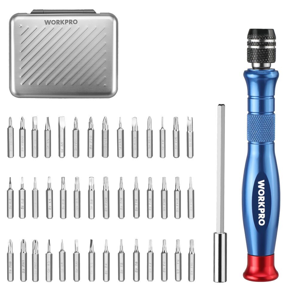 WORKPRO 44-in-1 Precision Screwdriver Set w/44pc S2 Steel Bit Manual Screwdriver