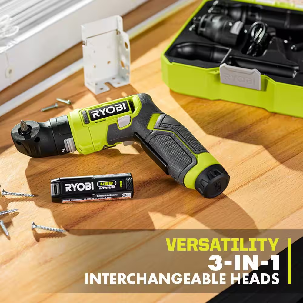 NEW USB Lithium Multi-Head Screwdriver Kit with Battery, Cable, Bits and Case