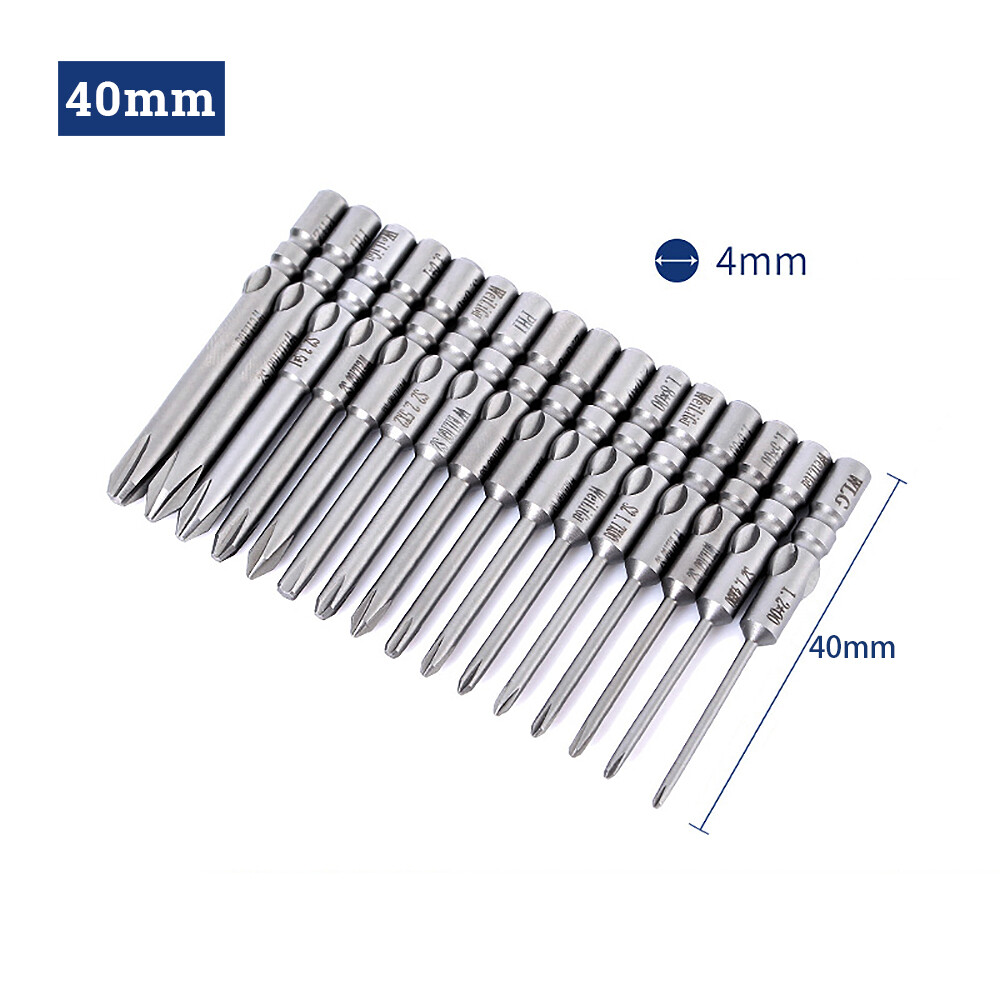 PH0 PH1 PH2 Phillips Screwdriver Bits High Torque Insert Driver 4mm Round Shank
