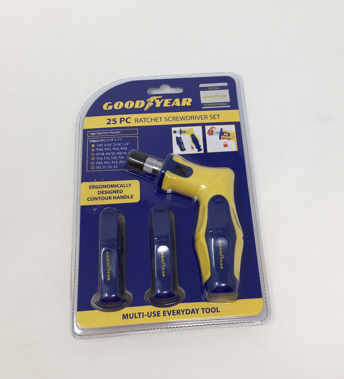 GoodYear 25 PC Heavy Duty Ratchet Screwdriver Set New