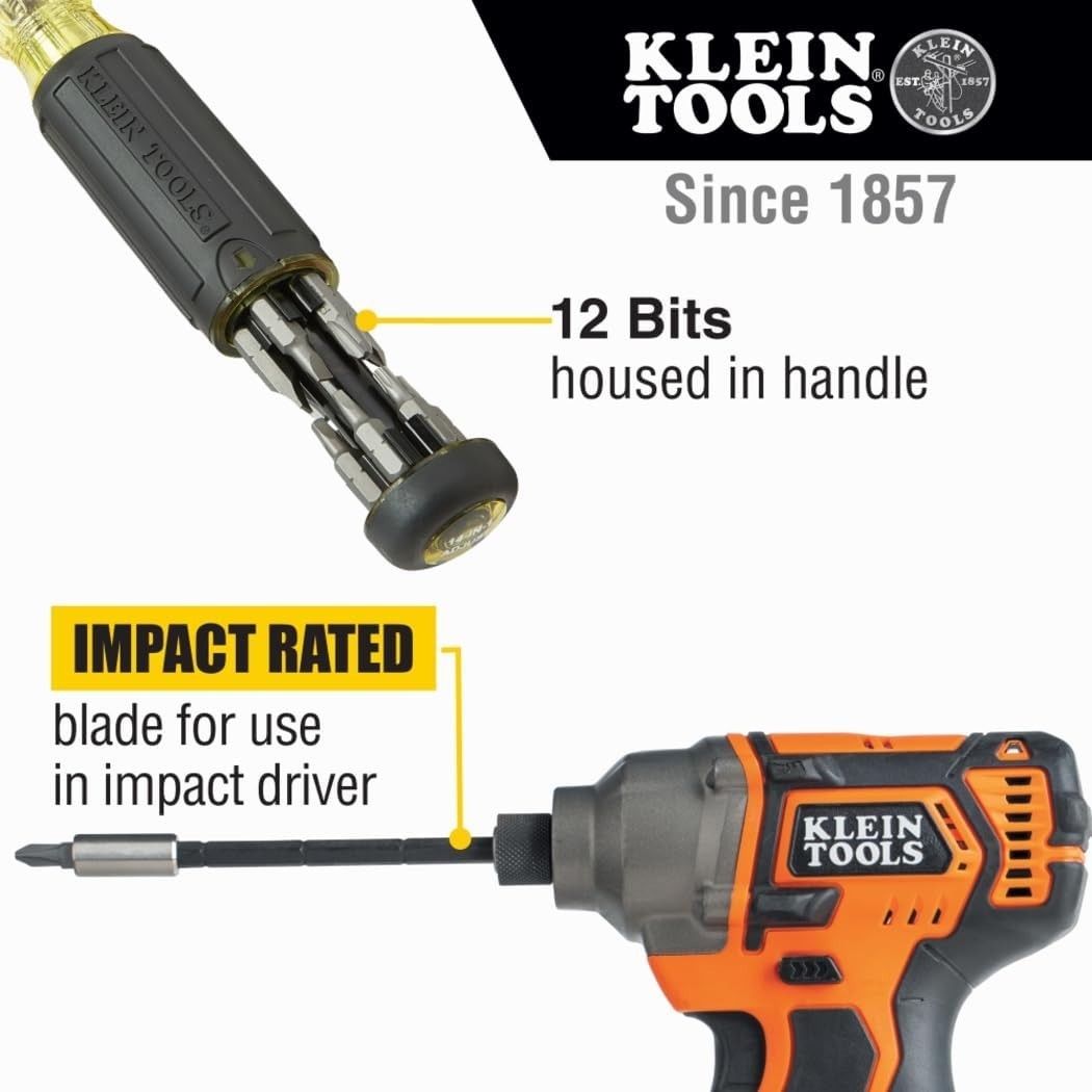 14-in-1 Adjustable Multi-Bit Screwdriver & Nut Driver with Impact Rating