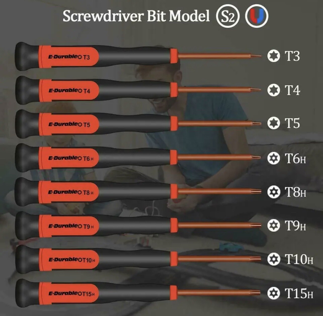 Torx Security Screwdriver Set T3 T4 T5 TR6 TR8 T9H T10H TR15 Macbook Mac Mini Ki