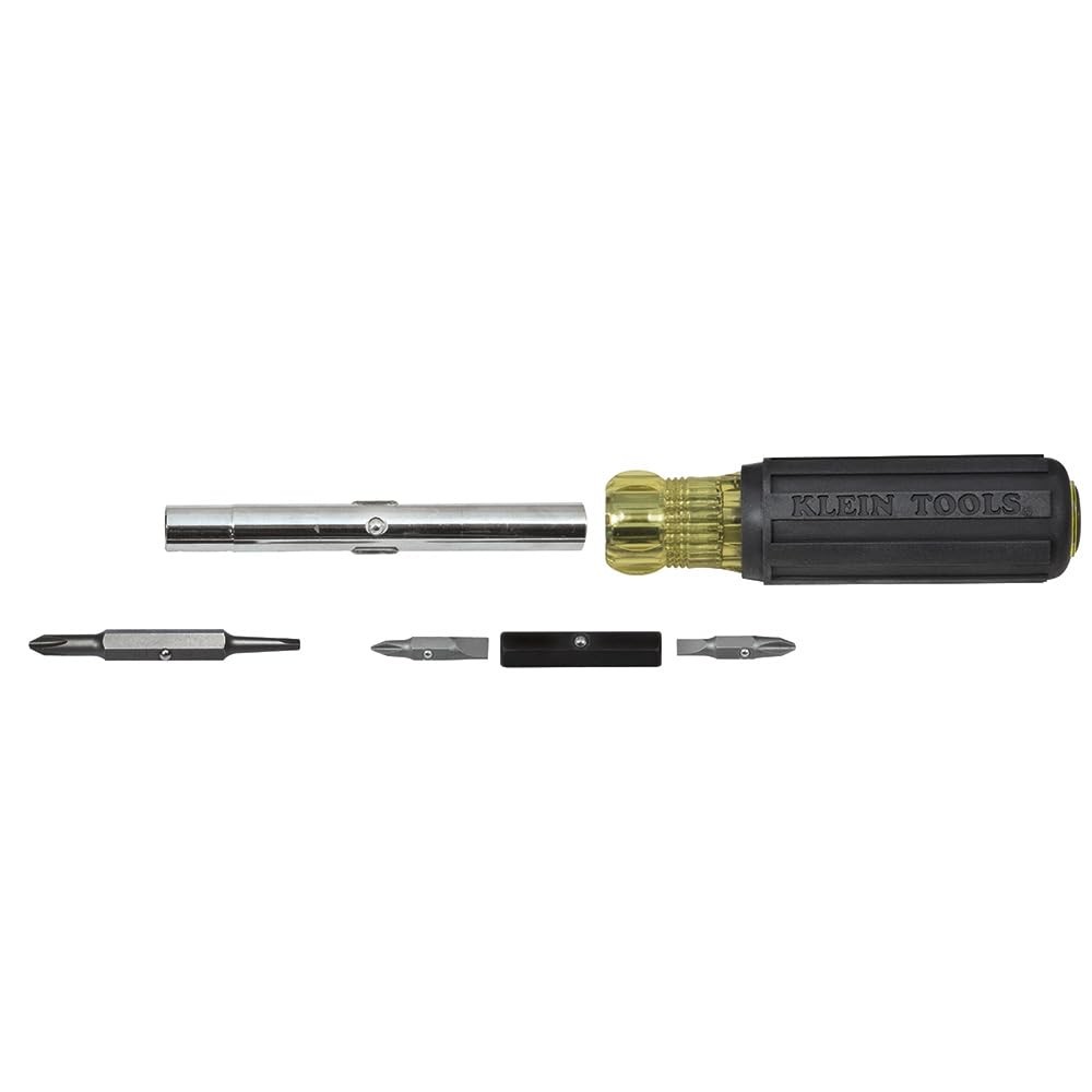 10-in-1 Multi-Bit Screwdriver Nut Driver with Interchangeable Shafts 7.9 in