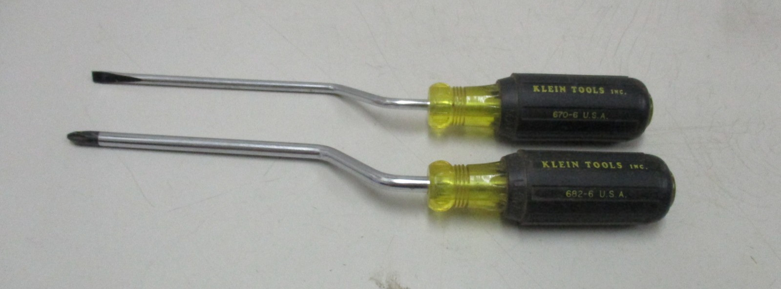 Klein 2pc Rapi-Drive Phillips & Flathead Screwdrivers 670-6, 682-6 USA