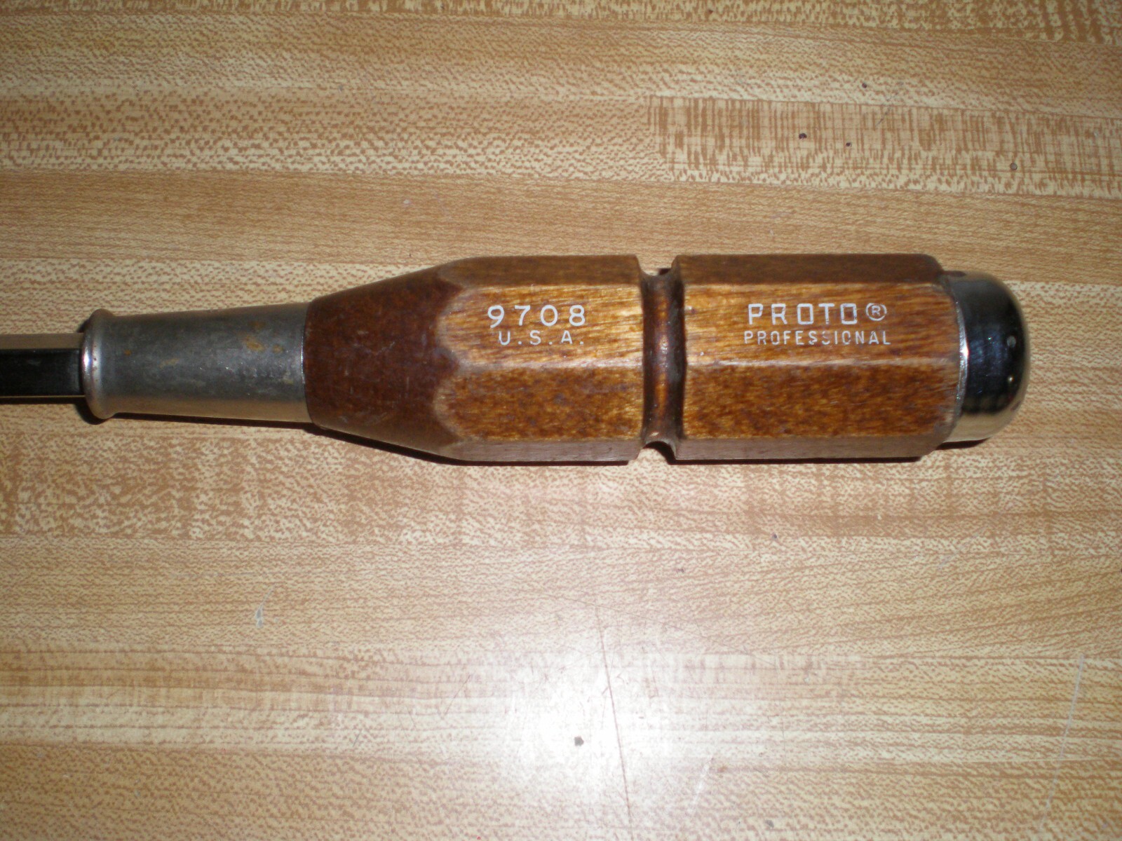 Proto Professional 9708 Wood Handle Slotted Standard Straight Screwdriver