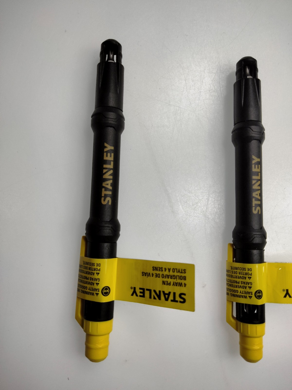 Mini 4-Way Pen 5/32 in 1/8 Flathead Phillips Head Screwdriver Small Black Yellow