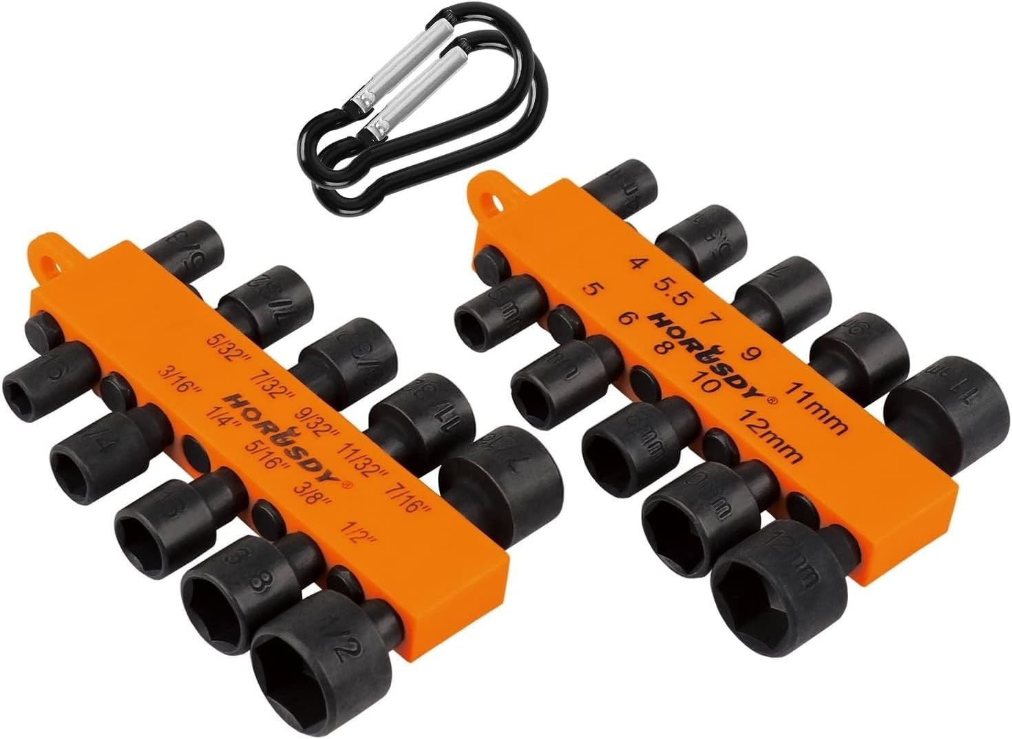 22-Piece Power Nut Driver Set for Impact Drill SAE and Metric